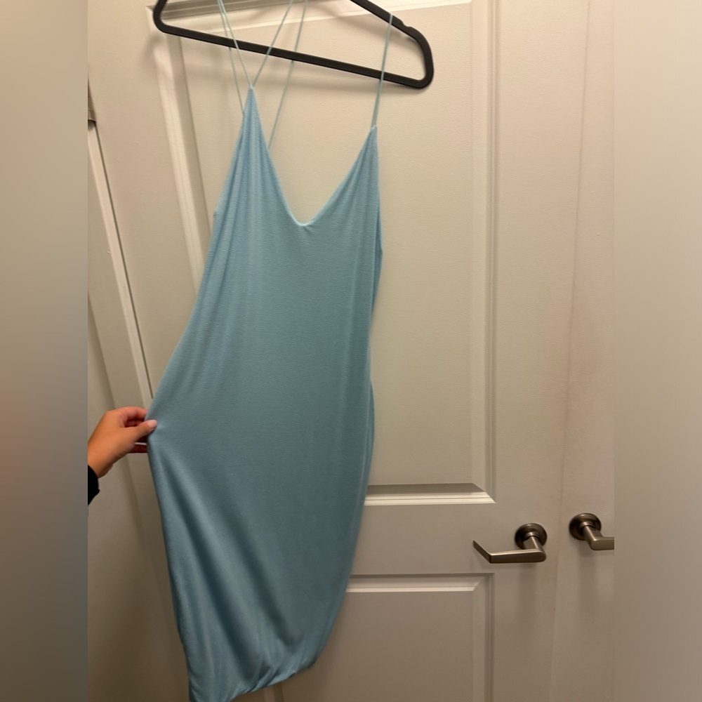 Fashion Nova- XL Blue Midi Dress - Picture 2 of 6